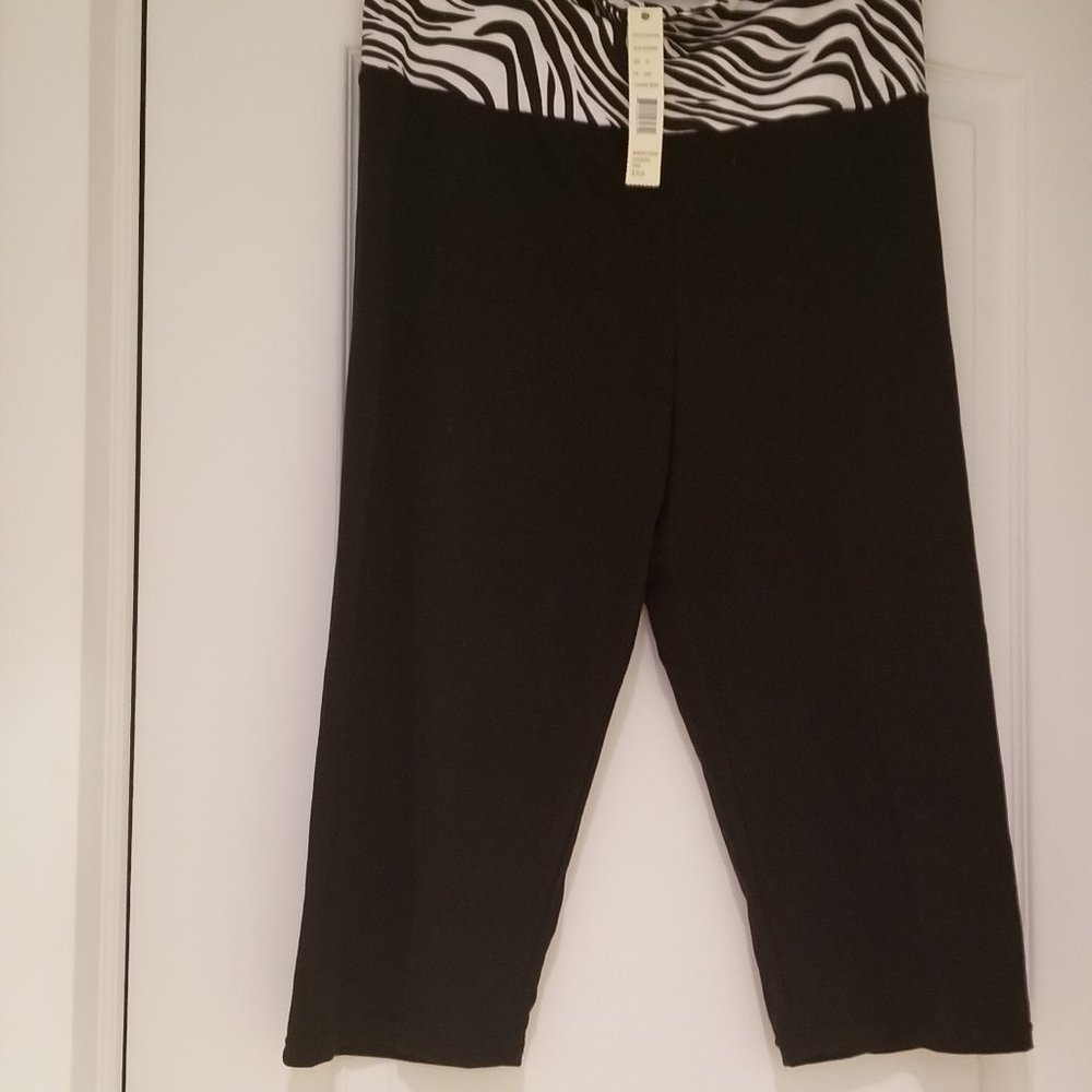 By Contact Black Knit Crop Leisure Wear  Size XL